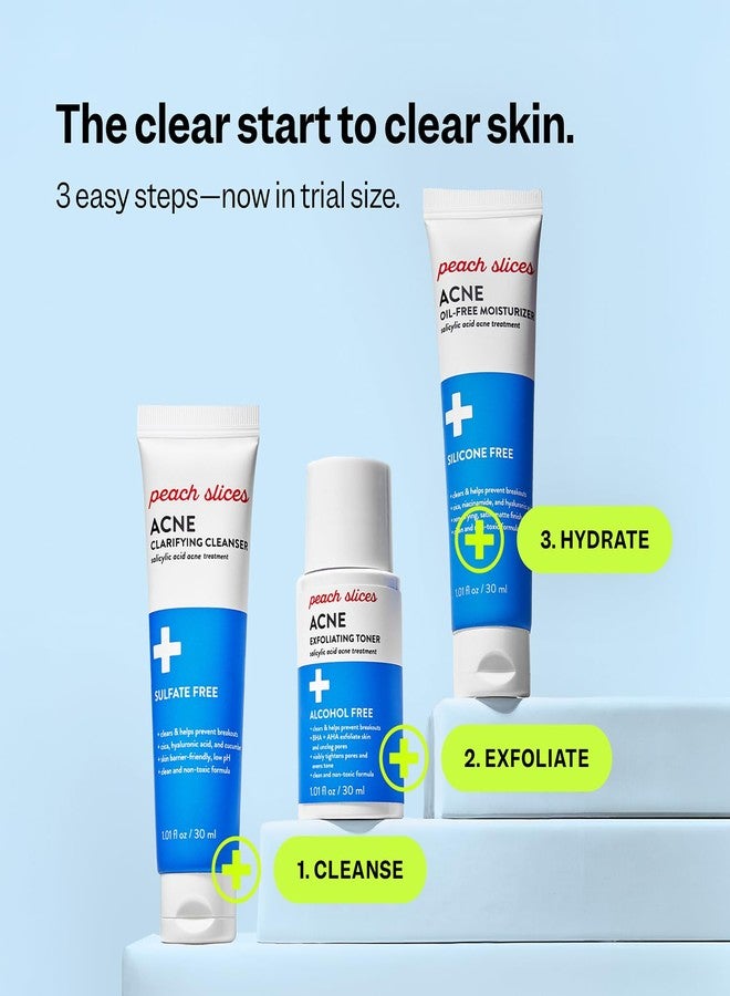 Peach Slices - 3-Step Acne Starter Kit (3 Products) - Skin Care Set - 1 Toner, 1 Cleanser, 1 Oil Free Moisturizer - 2% Salicylic Acid & Botanicals - Vegan & Cruelty Free - Korean Skin Care & Beauty - Image 3